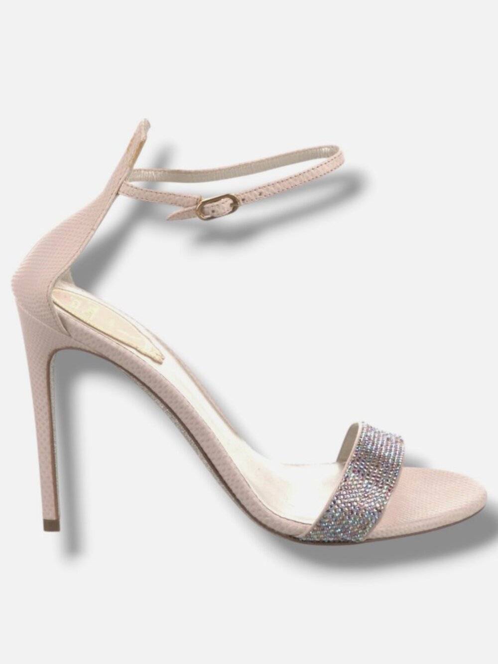 Rene Caovilla Women's Pink Crystal-Embellished Sandals Shoes Size EU:39 US:9